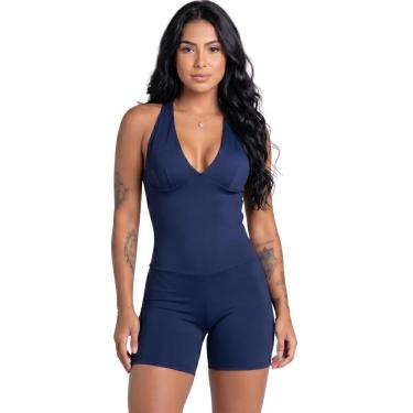 Imagem de Macaquinho Com Bojo Suplex Liso Vekyo Roupa Para Academia Treino Moda Fitness Feminina...