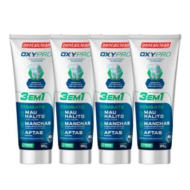 Imagem de Kit 4 Pasta de Dente Gel 90g Oxypro Combate Manchas Aftas Creme Gel De
