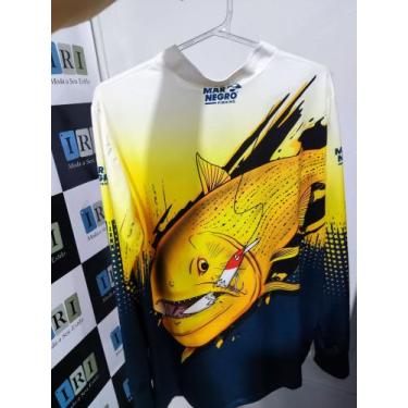 Imagem de Camiseta Masculina de Pescaria - Mar Negro Fishing, Amarelo, G1
