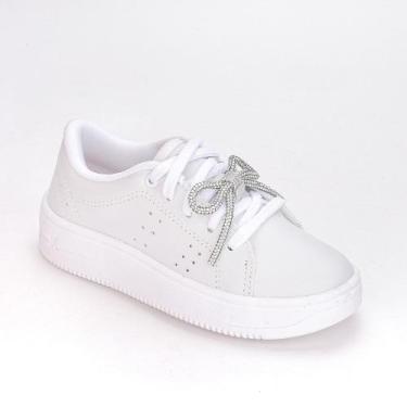 Imagem de Tênis Casual Anatômico Infantil Menina Kidy 140-1085-0004, Branco, 31