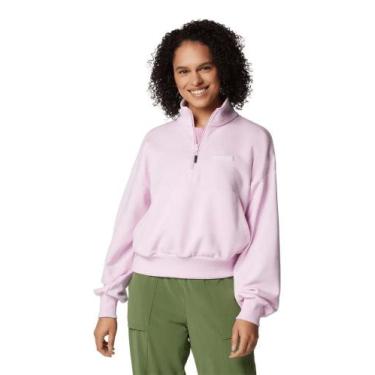 Imagem de Moletom Feminino Canyon Quarter Zip Rosa Chiclete - Columbia, Rosa chi