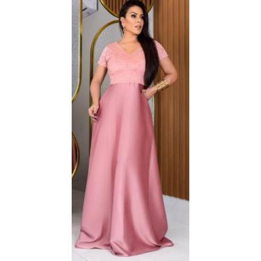 Imagem de Vestido longo de festa/madrinha/casamento - Menina mulher, Rosê, G