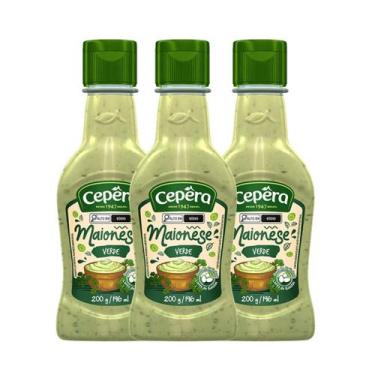 Imagem de Maionese Verde  Cepêra Kit Com 3 Unidades 200g