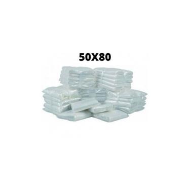 Imagem de Saco Plástico para Cesta Básica Saco Transparente 50x80cm 100 Unidades Super Resistente