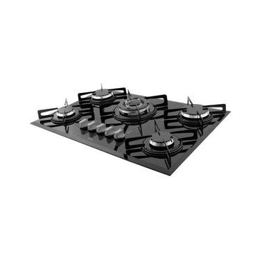 Imagem de Cooktop a Gás Philco Cook Chef 5 TC 5 Queimadores Vidro Temperado Tripla Chama Preto Bivolt