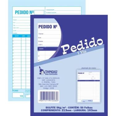 Imagem de Impresso Talão de Pedido 1/18 1 Via 50 Folhas PCT.C/05 - Tamoio