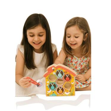 Imagem de Brinquedo Educativo Tooky Toy Colmeia Montessori Madeira