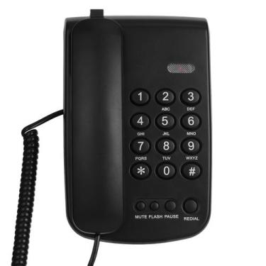 Imagem de Telefone fixo com fio Awishwell preto com volume ajustável
