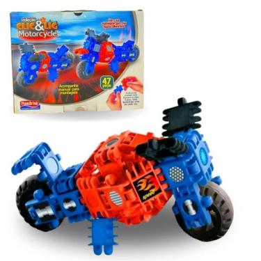 Imagem de Blocos De Montar 47 Peças Moto De Brinquedo  - Europio