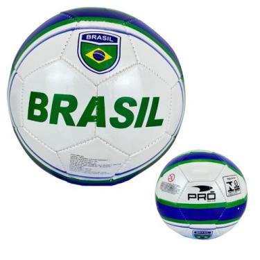 Imagem de Bola do brasil 6191 - branca com x em azul e verde - Pro Balls
