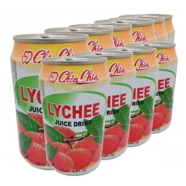 Imagem de Suco De Lichia Em  Lata 320ml Chin Chin ( Kit Com 10)