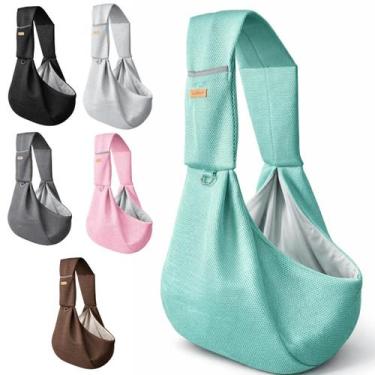 Imagem de Bolsa Sling De Ombro Cachorro Gato Pet Mala Transporte Cores Cor:Grafi