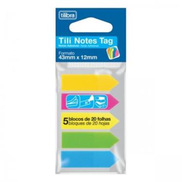 Imagem de Bloco Adesivo Tili Notes Tag 43MMX12MM Com 5 Tilibra