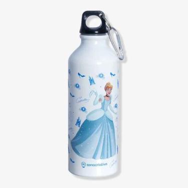 Imagem de Garrafa Princesas Disney Alumínio Mosquetão 500ml Squeeze Garrafinha E