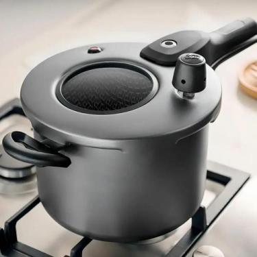 Imagem de Panela de Pressão antiaderente Grafite Tampa com Visor de Vidro 4.5 L 