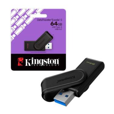 Imagem de Pen Drive 64gb Usb 3.2 DataTraveler Exodia S DTXS/64GB Kingston