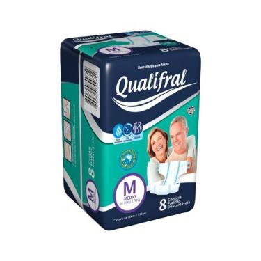 Imagem de Fralda Calça Geriátrica Qualifral Regular M 8 Unidades
