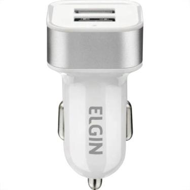 Imagem de Carregador Usb Veicular Elgin Entrada (11 A 14V.) 2 Saidas 5V.