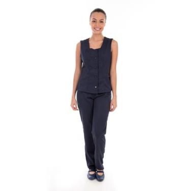 Imagem de Conjunto Uniforme Social Recepção, Secretaria, Copeira Tamanho:PCor:Az