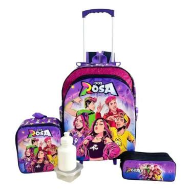 Imagem de Kit Mochila G Rodinha Infantil Grupo Rosas Emilly Vicky