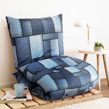 Imagem de Futon Dobrável de Espuma Solteiro Jeans - Emcompre…
