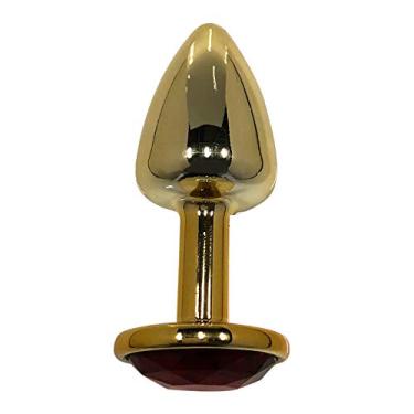 Imagem de Hard Plug Anal De Metal Dourado Com Pedra Brilhante Na Base - Dourado