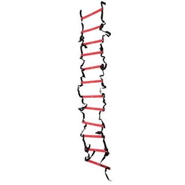 Imagem de Escada de treinamento esportivo, material ecologicamente correto Ferramenta de treinamento de velocidade para jogos com bola para treinamento esportivo(vermelho)