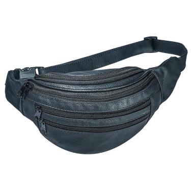 Imagem de Pochete Bolsa Para Cintura Feita de Couro 5 bolsos - Le Voyage