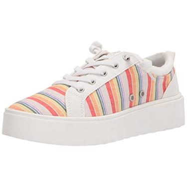 Imagem de Roxy Sheilahh Tênis feminino sem cadarço, Monograma branco/arco-íris, 6