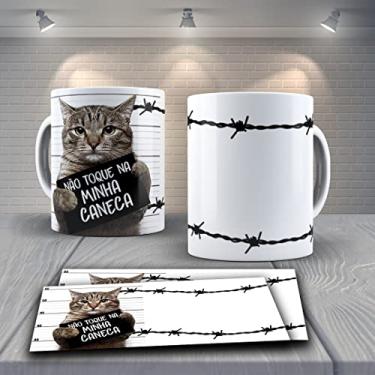 Imagem de emi estampas Caneca Gato Pet Não Toque Na Minha Caneca (97) 325 ml Porcelana