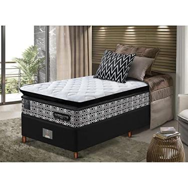 Imagem de Cama Box Solteiro Colchão Pillow Top + Box 88x188x70 Molas Ensacadas Cama Inbox Abstrato
