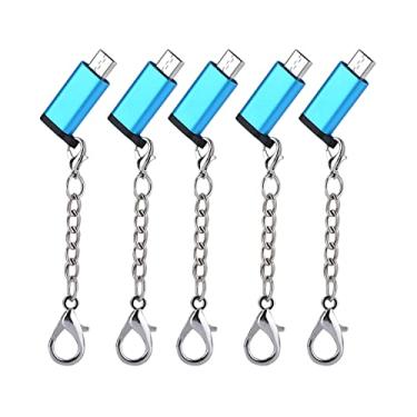 Imagem de Adaptador tipo C, tipo C, adaptador de dados tipo C Android fêmea para micro USB macho, conversor micro USB para USB C para Samsung Galaxy S7/S6/S5/S7Edge, Note5/4/3, Google Nexus 5/6/6P, Kindle, HTC, etc. (azul)