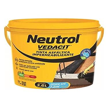 Imagem de Impermeabilizante Asfáltico Neutrol Acqua, Marrom Escuro, 3.6 L, Vedacit
