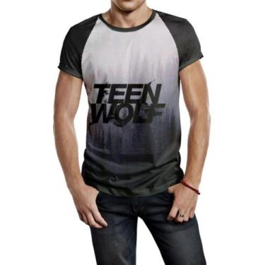 Imagem de Camiseta Raglan Masculina Teen Wolf Ref:74 - Smoke