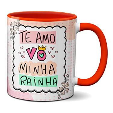Imagem de Caneca Dia Dos Avós Presente Te Amo Vó Minha Rainha (Vermelha)