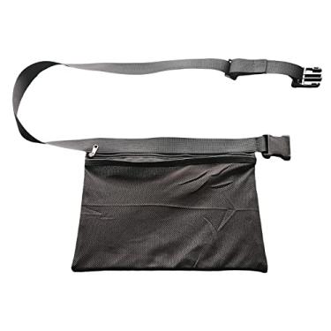 Imagem de simhoa Titular de bola de tênis Pickleballs Bolsa de cintura Hip Bolsa bolso ajustável Mulheres Homens Mesh Bag Carrier Esportes Gadgets, PRETO