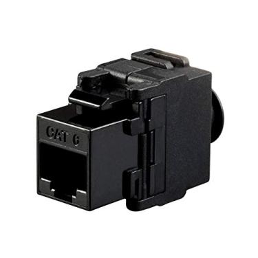 Imagem de Monoprice Cat6 RJ-45 Keystone de 180 graus sem ferramentas, preto