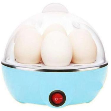 Imagem de Ovos Cozidos Egg Cooker Cozedor Elétrico 110v 350W Azul
