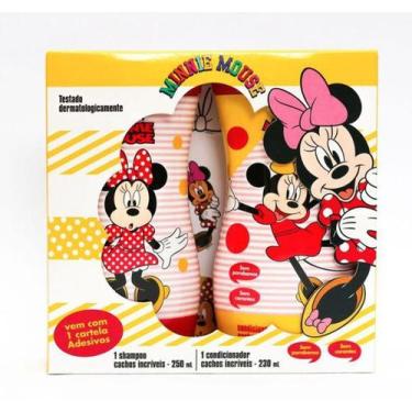 Imagem de Kit Shampoo 250ml E Condicionador 230ml Cachos Incríveis Disney Minnie
