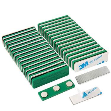 Imagem de Magreen – Pacote com 30 porta-crachás magnéticos, porta-crachás magnético com 3 ímãs de neodímio