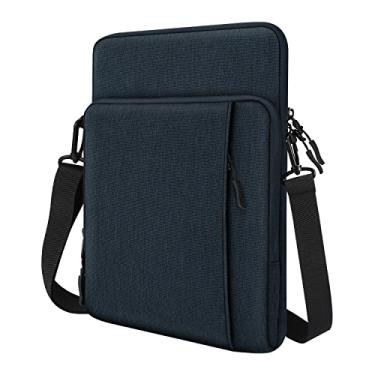 Imagem de Dadanism Bolsa de ombro para tablet de 12,9 polegadas para iPad Pro de 12,9 polegadas 2022-2018, Galaxy Tab S8+/S7 FE/S7+ 12,4 polegadas, Surface Pro, MacBook Air/Pro 13 polegadas, compatível com Magic Keyboard e Smart Keyboard Folio – Índigo