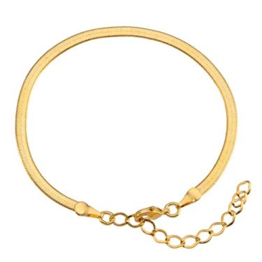 Imagem de Pulseira Feminina Grossa Banhada À Ouro 18 K