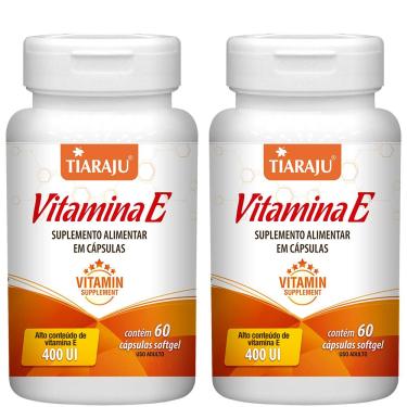 Imagem de Kit 2 Vitamina E 400Ui 60 Cápsulas Tiaraju 