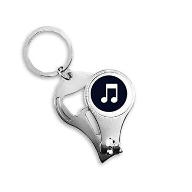 Imagem de White Double Quaver notas musicais anel alicate chaveiro abridor de garrafa cortador