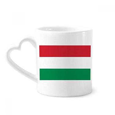 Imagem de Caneca com bandeira nacional da Hungria Europa país caneca café cerâmica copo de coração de vidro