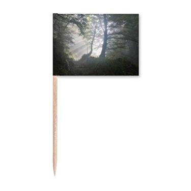 Imagem de Marcador de palito de dente florestal cenário natural decoração de festa