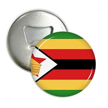 Imagem de Bandeira nacional do Zimbábue abridor de garrafas com ímã de geladeira e emblema multifuncional