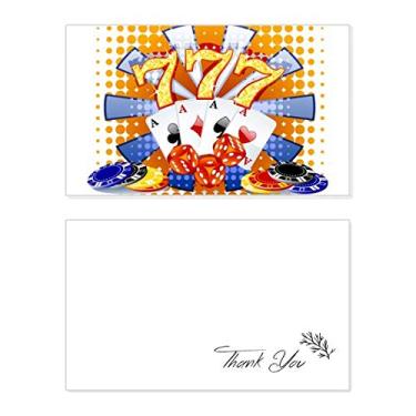 Imagem de Fichas de dados de cassino ilustração de pôquer cartão de agradecimento papel de aniversário saudação apreciação de casamento