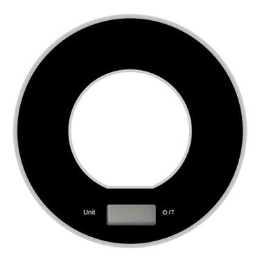 Imagem de balança digital de cozinha balança de disco para cozimento em mini balança elegante design ultrafino e fino display lcd de fácil leitura