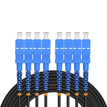 Imagem de Jeirdus 150 metros SC para SC Outdoor Armored 4 Core 9/125 SM Cabo de fibra óptica Singlemode SC-SC